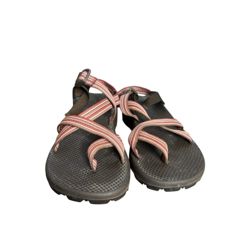 Chaco Women's Z1 Unaweep Sandal Size 9 red White Hike Trail‎ Camp Water Sports